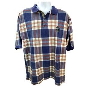 Rare Vintage 90s Disney Mickey Inc Polo – Men’s XL – Herringbone Plaid – Mickey